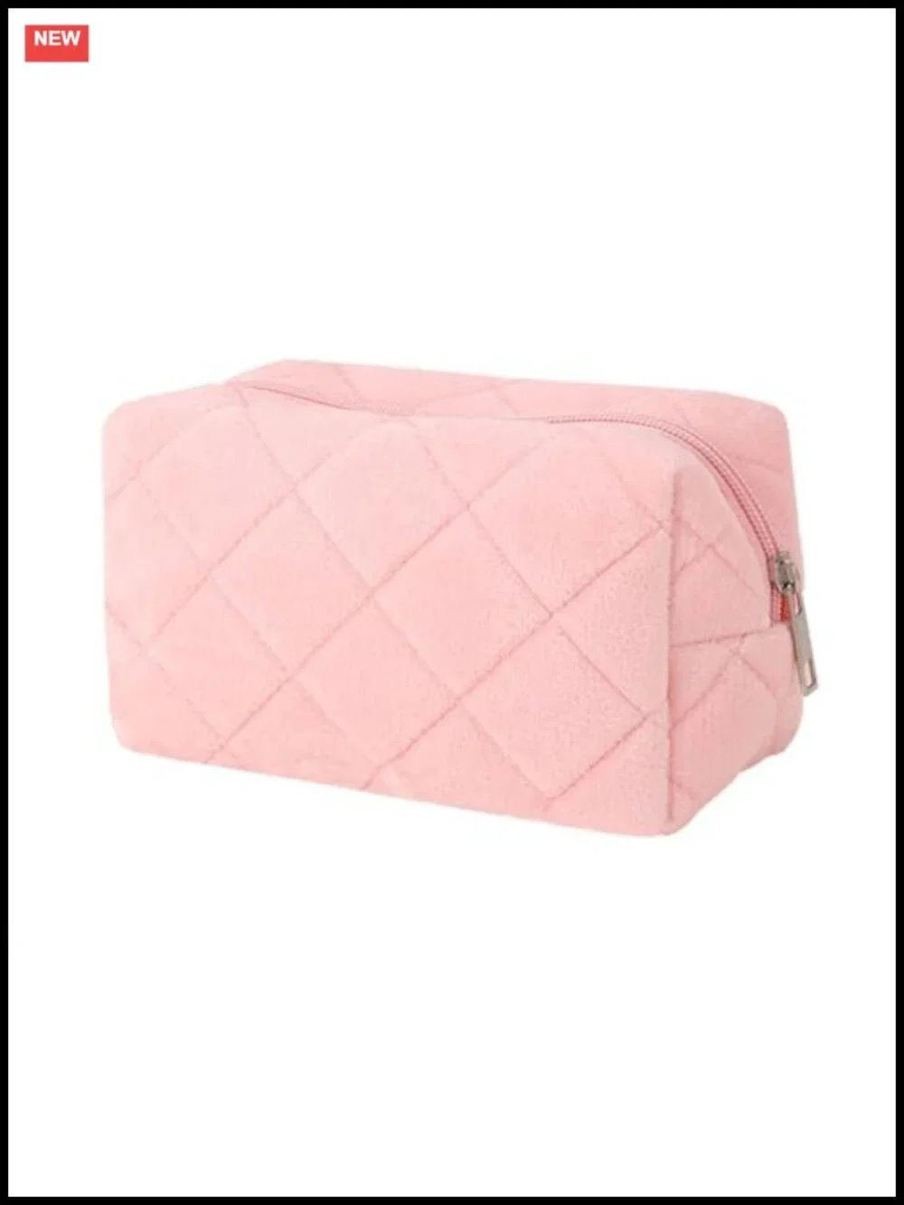 Y2K Checkered Plush Small Cosmetic Bag Pouch for Purse Women Girls